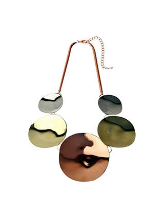 Adele Marie Polished Disc Statement Necklace