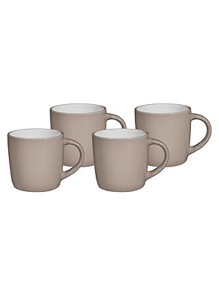 John Lewis & Partners Basics Mug, Set of 4, Mocha