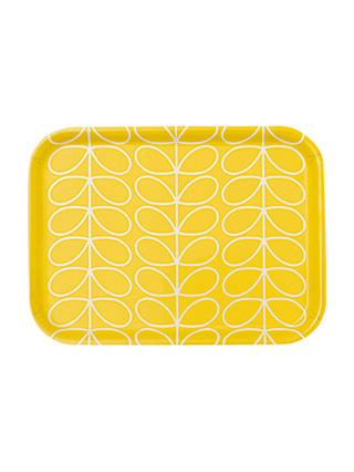 Orla Kiely Small Linear Stem Tray, Sunshine Yellow