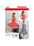 Simplicity Women's Plus Size Rockabilly Dress Sewing Pattern, 8051