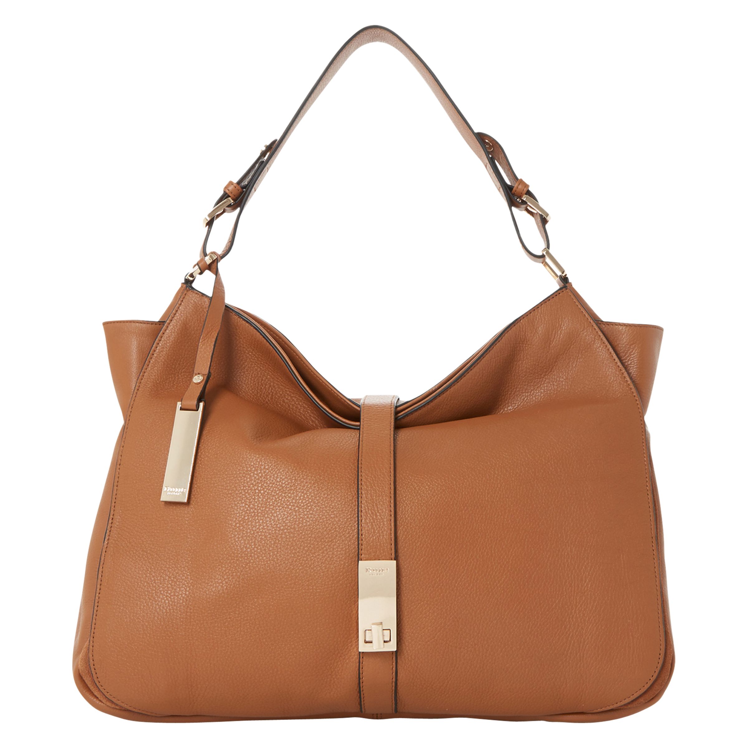 Dune Donnelly Leather Hobo Bag, Tan at John Lewis & Partners