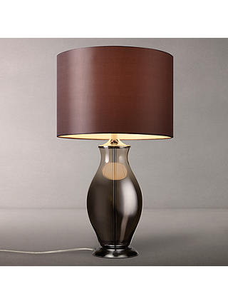 John Lewis & Partners Alana Ombre Glass Table Lamp, Chrome/Grey
