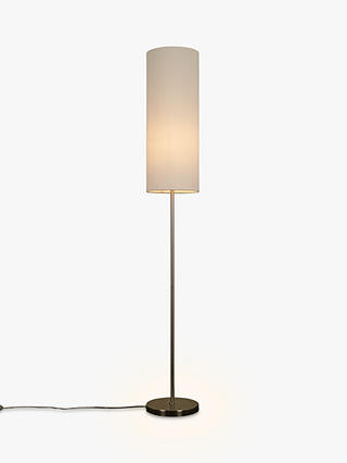 John Lewis & Partners Chrissie Slim Shade Floor Lamp, Satin Nickel