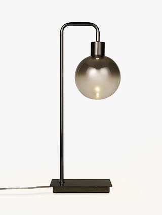 John Lewis & Partners Dano LED Ombre Glass Table Lamp, Smoke