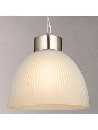 John Lewis & Partners Lester Ribbed Ceiling Light, Frosted Glass