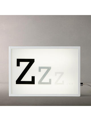John Lewis & Partners Zzz Small LED Light Box, White