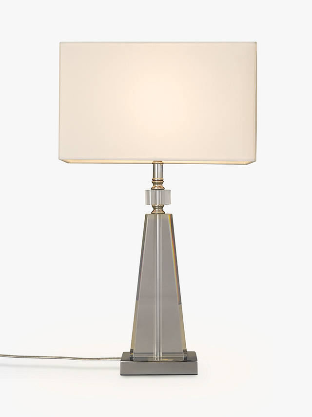 Clear John Lewis John Lewis & Partners Trisha Triangle Glass Table Lamp 