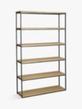 John Lewis Calia Tall Wide Shelving Unit, Oak