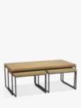 John Lewis & Partners Calia Coffee Table with Nest of 2 Tables, Oak