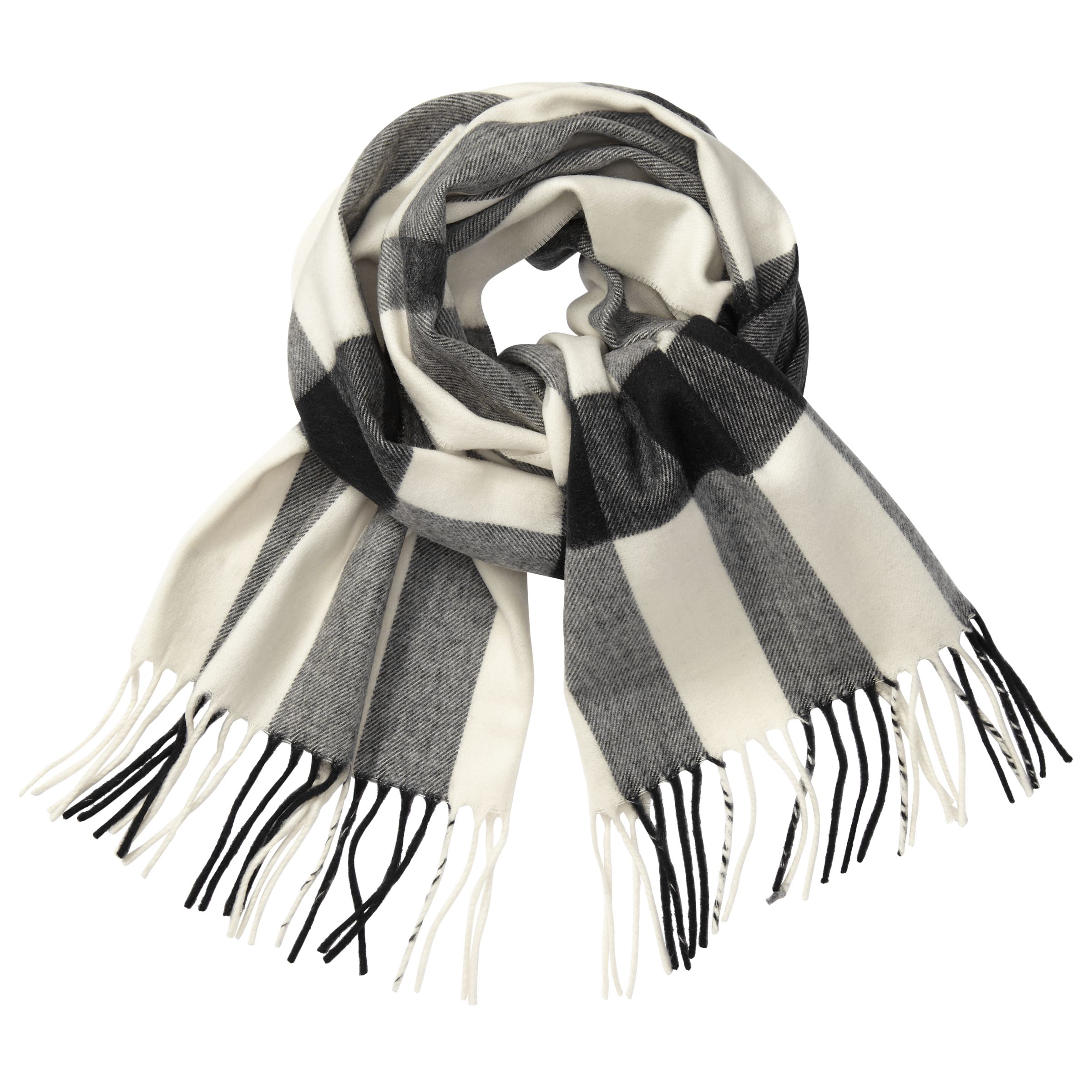 black and cream scarf