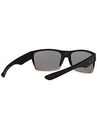 Oakley OO9189 Two Face Rectangular Sunglasses, Black/Dark Bronze