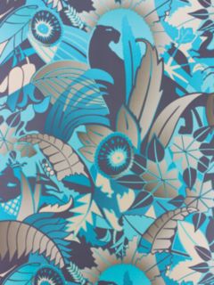 Osborne & Little Fantasque Wallpaper, Turquoise W6890-01