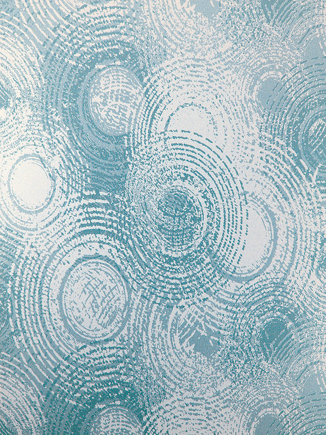 Osborne & Little Orbital Wallpaper, Silver / Aqua W6905-03