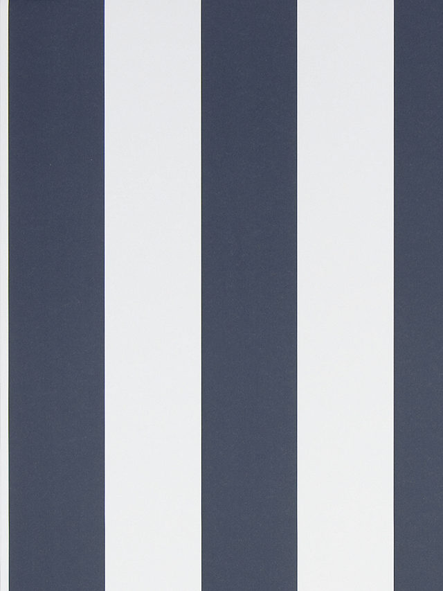 Ralph Lauren Spalding Stripe Wallpaper, Navy / White PRL26/08