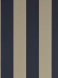 Ralph Lauren Spalding Stripe Wallpaper, Navy / Sand PRL26/13