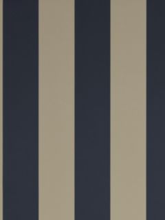 Ralph Lauren Spalding Stripe Wallpaper, Navy / Sand PRL26/13