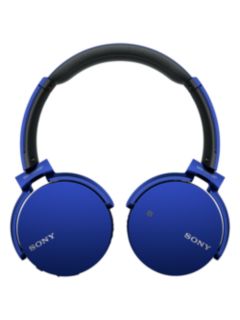 Sony MDR-XB650BT Extra Bass On-Ear Headphones with Bluetooth, Blue