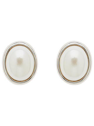 Finesse Oval Pearl Stud Earrings