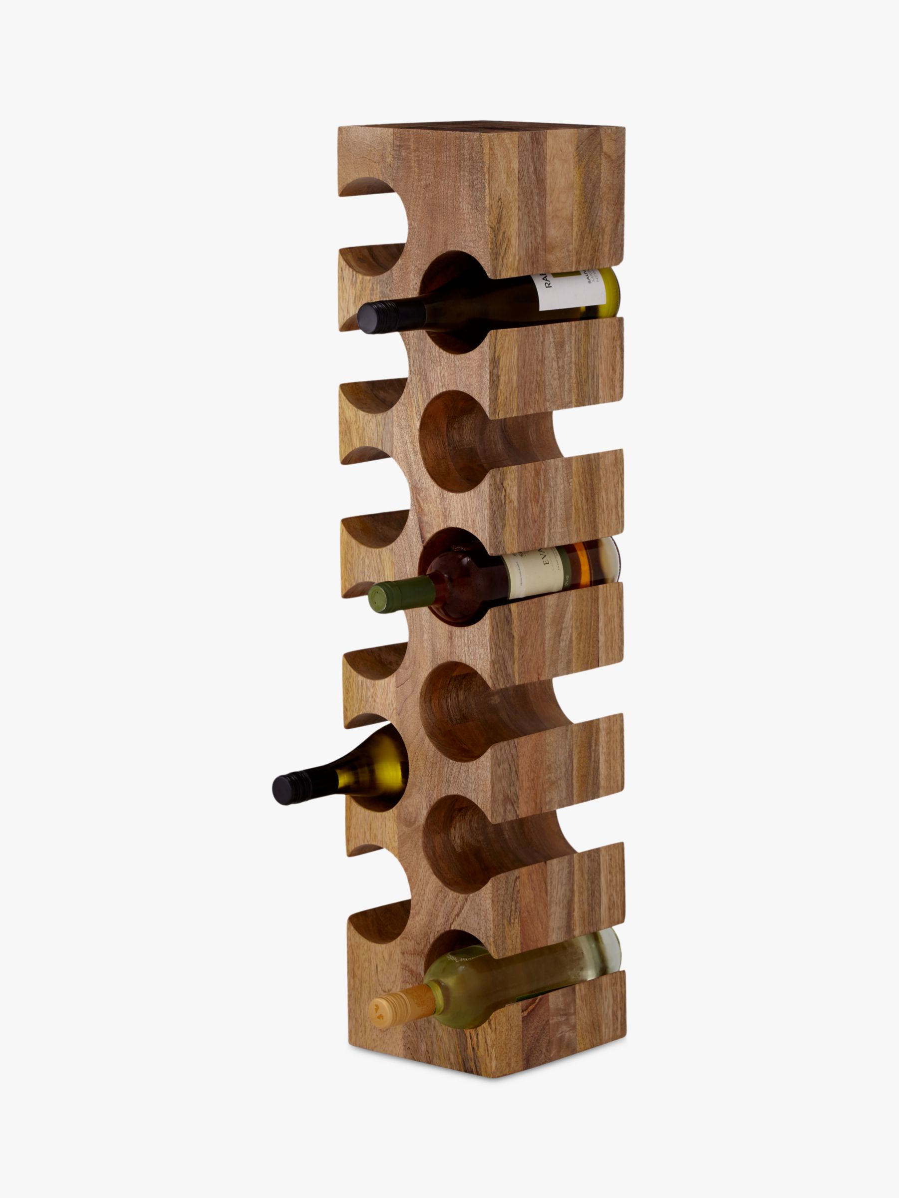 John Lewis &amp; Partners Wine Rack, 12 Bottle, Mango Wood at 