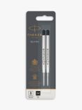 PARKER Quink Ballpoint Pen Medium Gel Refill, Set of 2, Black