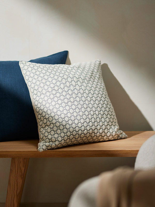 John Lewis Weave Cushion, Blue Grey