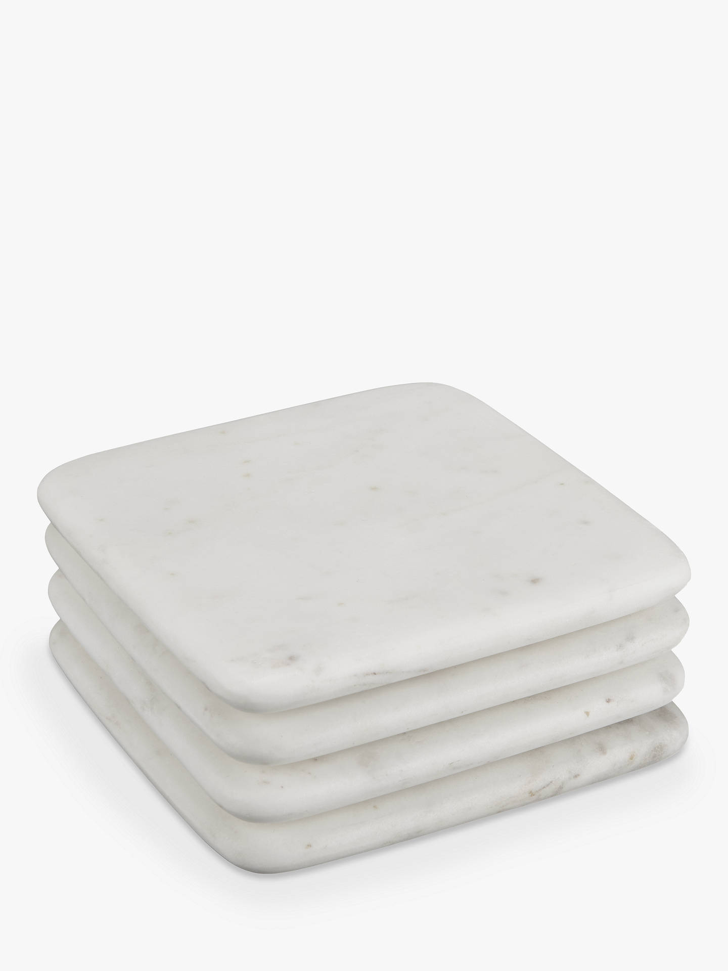 Croft Collection Arundel Square Marble Coasters, Set of 4 at John Lewis
