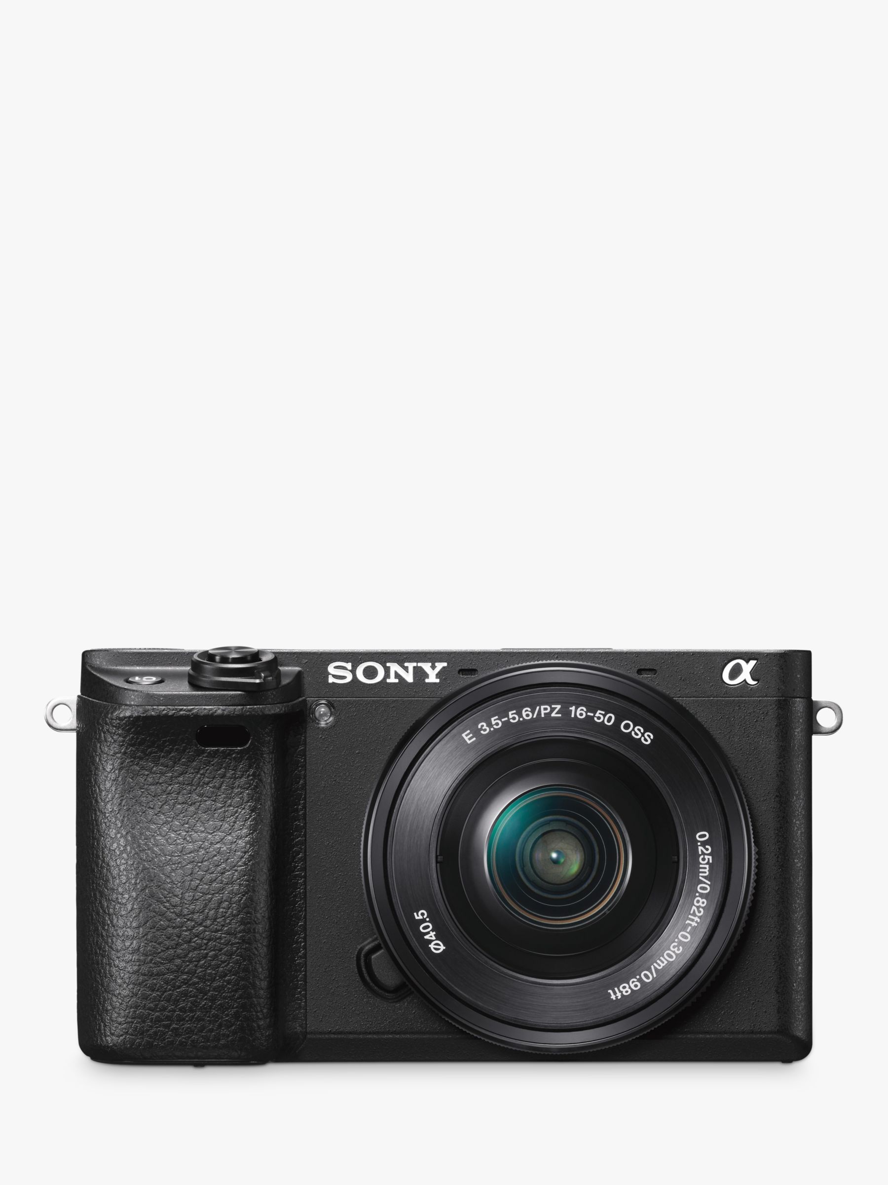 Sony A6300 Compact System Camera With 16-50mm Power Zoom Lens, 4K Ultra HD, 24.2MP, 4D Focus, Wi-Fi, NFC, OLED EVF, 3 Tilting Screen, Black