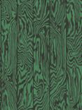 Cole & Son Zebrawood Wallpaper, Emerald 107/1001