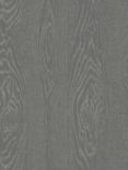 Cole & Son Wood Grain Wallpaper, Black / Silver 107/10046
