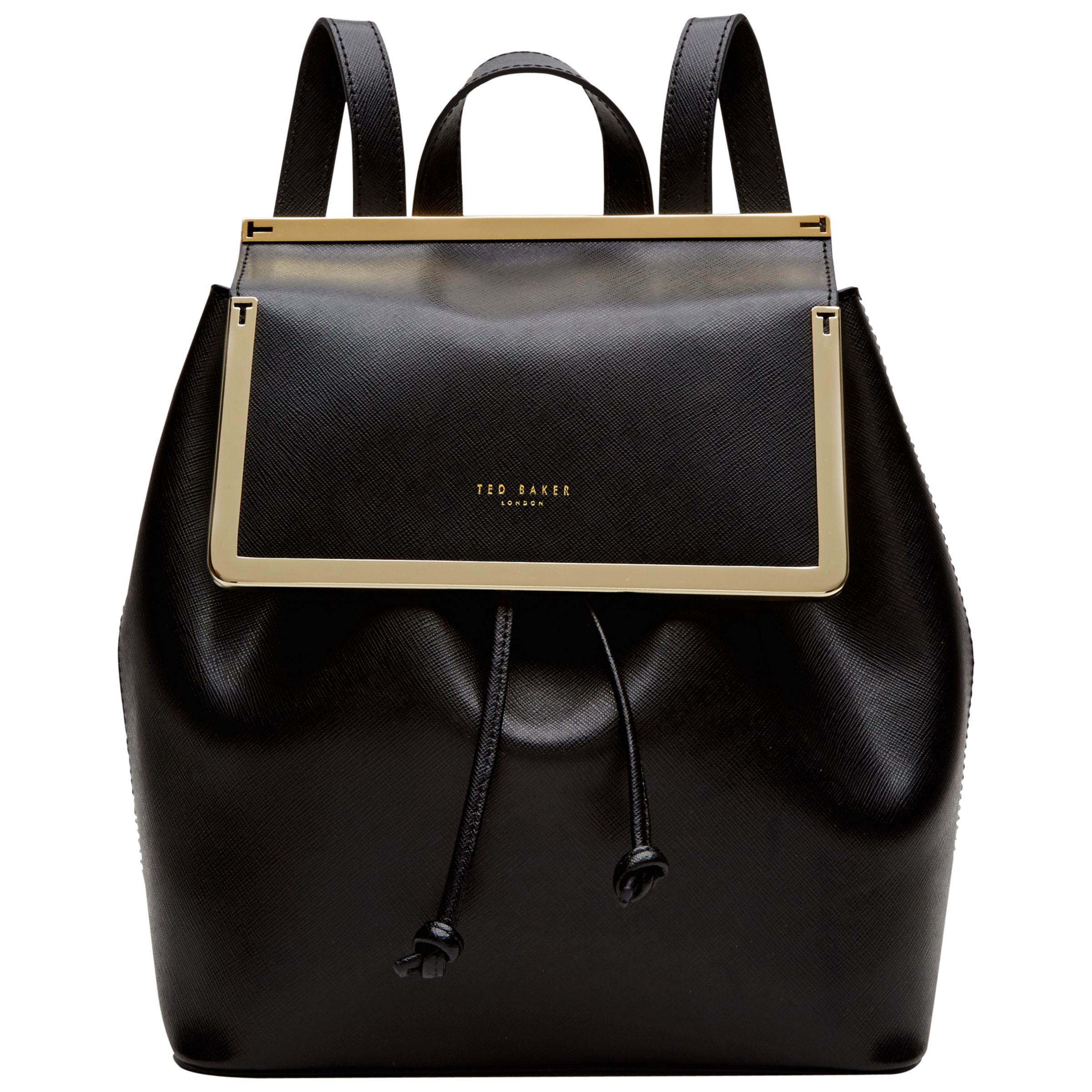 Ted Baker Monise Leather Metal Bar Backpack at John Lewis & Partners