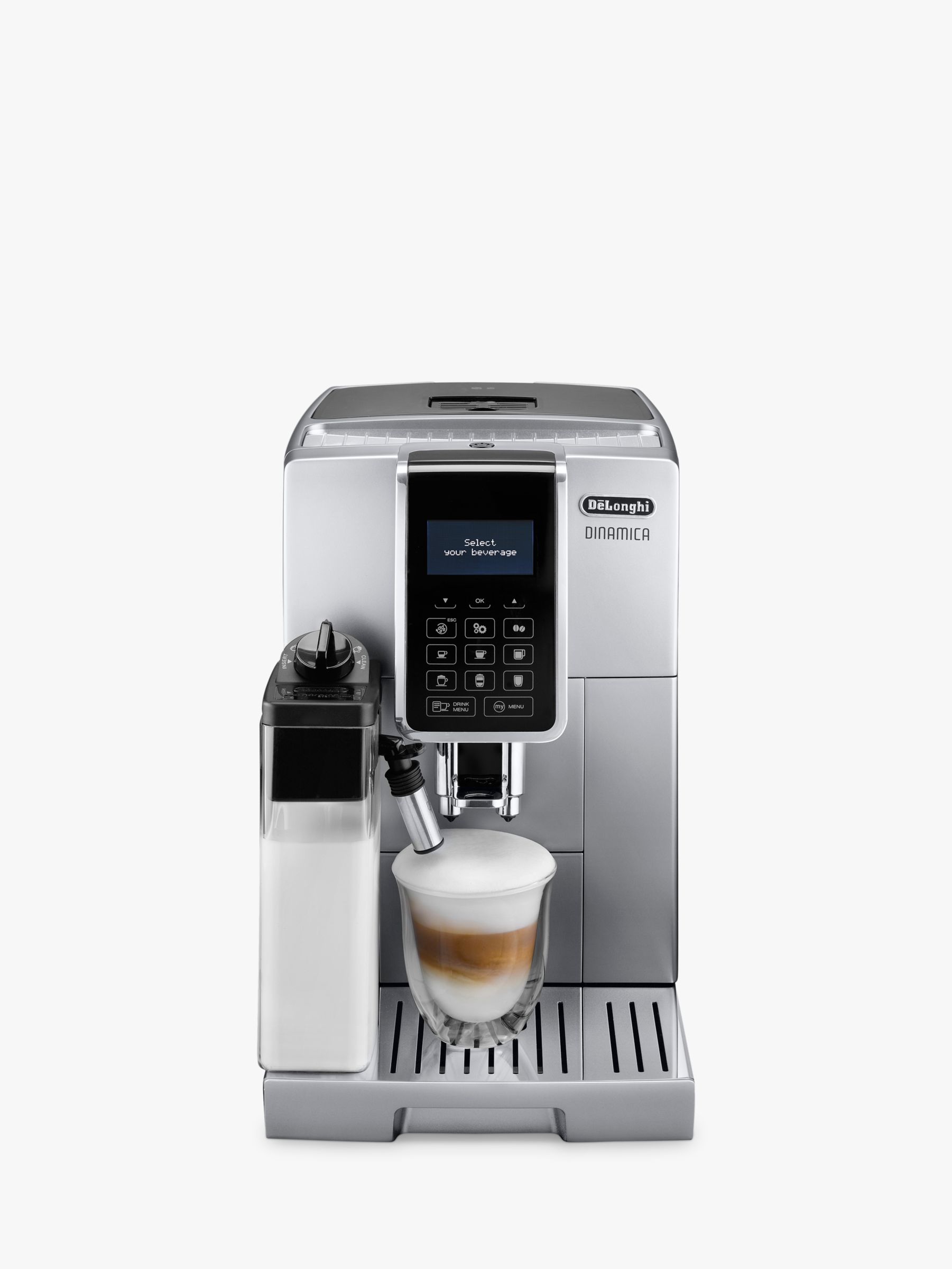 De’Longhi ECAM350.75.SB Dinamica Bean-to-Cup Coffee Machine, Silver
