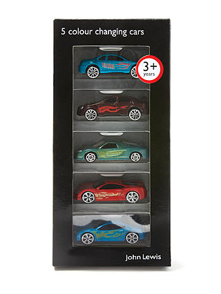 John Lewis & Partners Colour Change Cars, Pack of 5