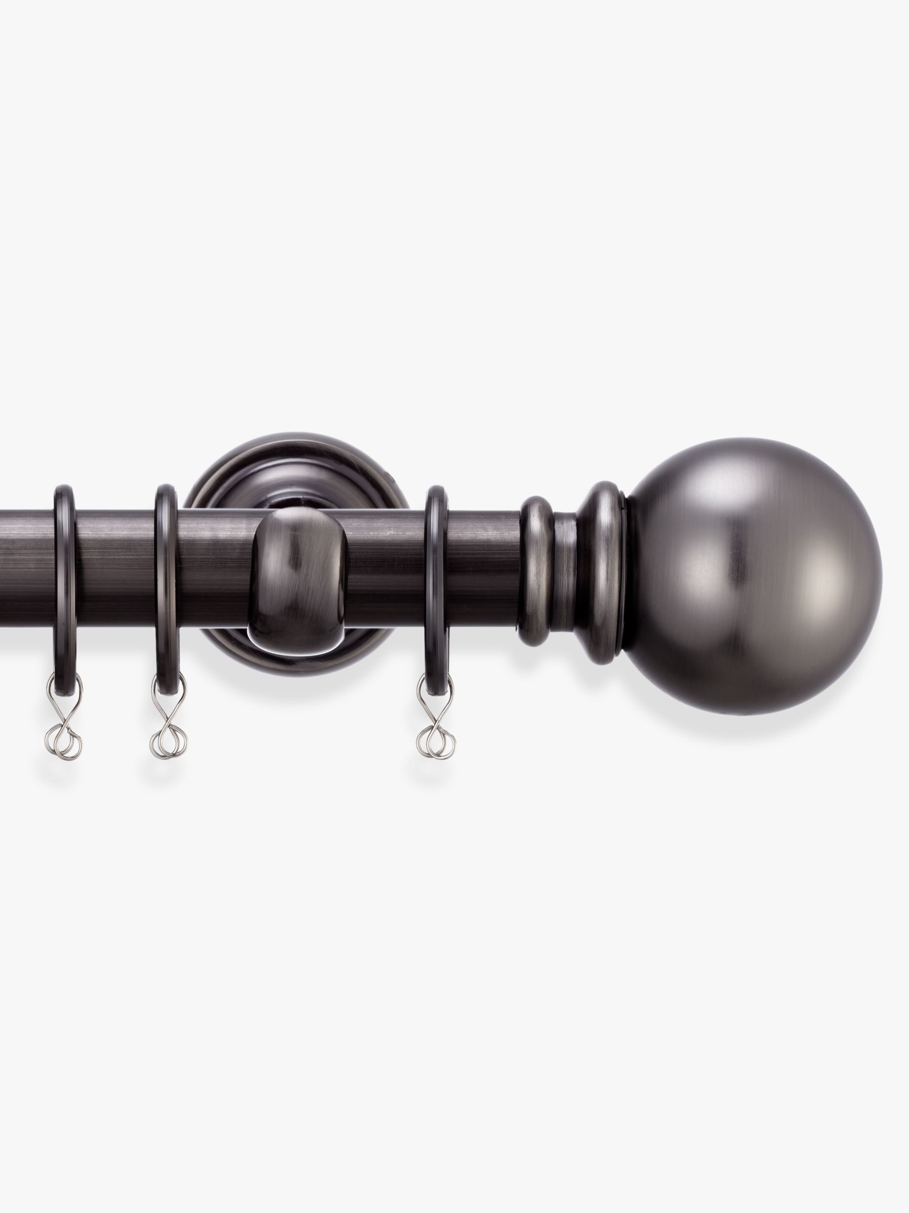 Details about   Cream 28mm Dia Metal Curtain Pole Set With Ball Finials 5 Sizes 120 to 360cm 