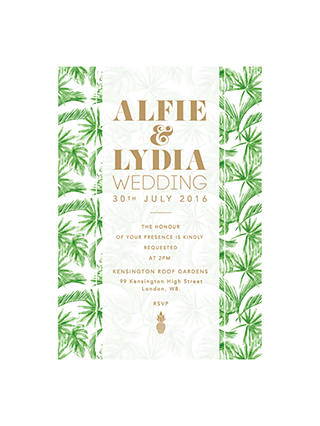 Abigail Warner Tropical Personalised Day Invitations
