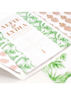 Abigail Warner Tropical Personalised Day Invitations, Pack of 40