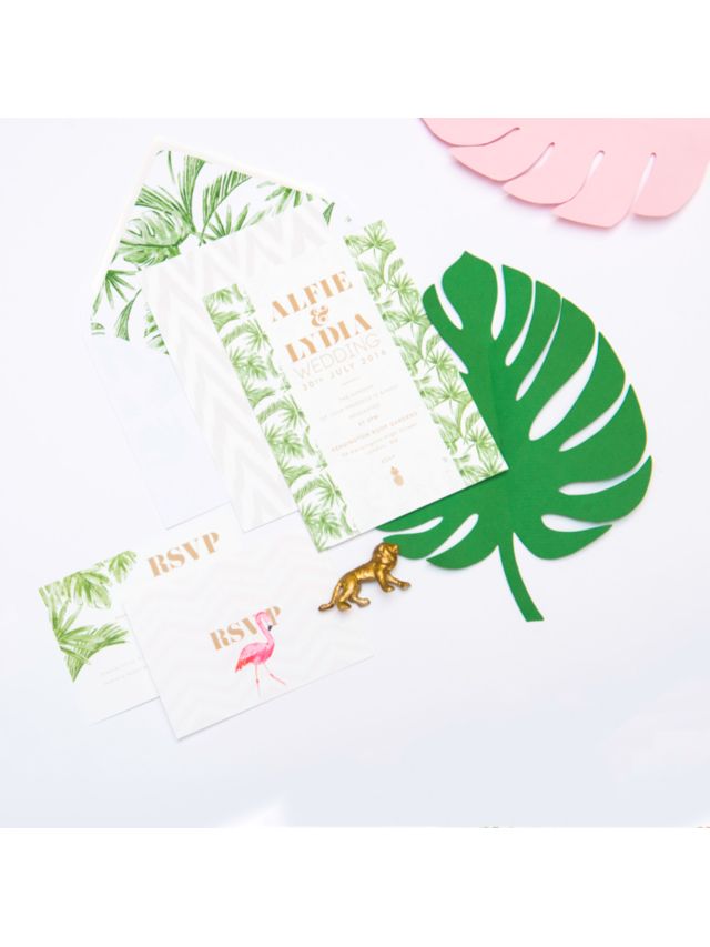 Abigail Warner Tropical Personalised Day Invitations, Pack of 40