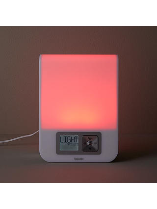 Beurer SAD Wake Up to Dawn Simulator Light with Alarm Clock, White