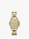 Armani Exchange AX4327 Women's Crystal Chronograph Date Bracelet Strap Watch, Gold