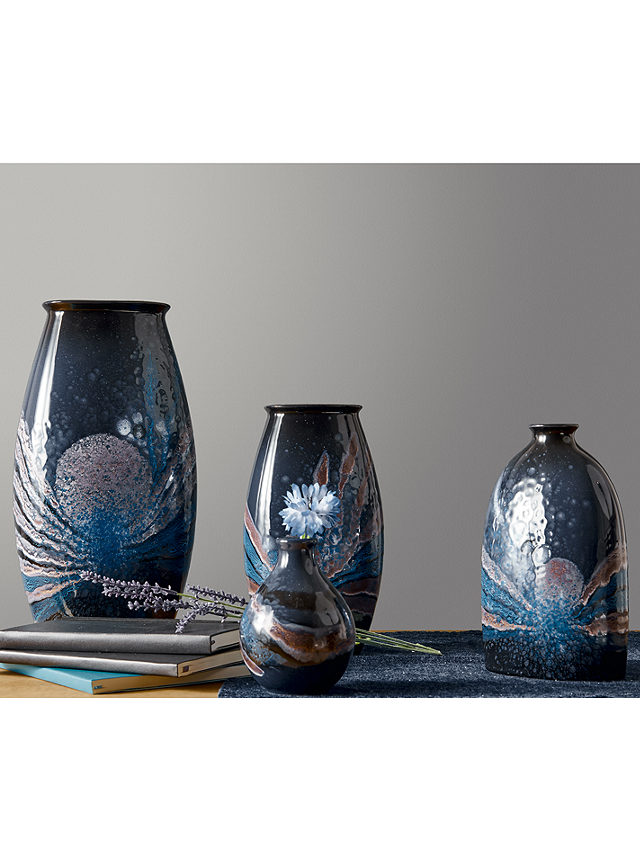 Poole Pottery Celestial Manhattan Vase, H26cm, Grey/Blue