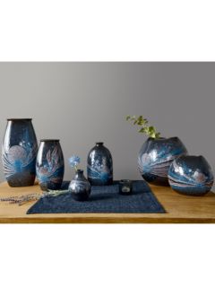 Poole Pottery Celestial Manhattan Vase, H26cm, Grey/Blue