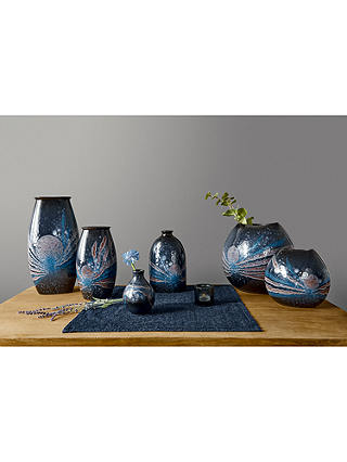 Poole Pottery Celestial Purse Vase, H20cm, Grey/Blue