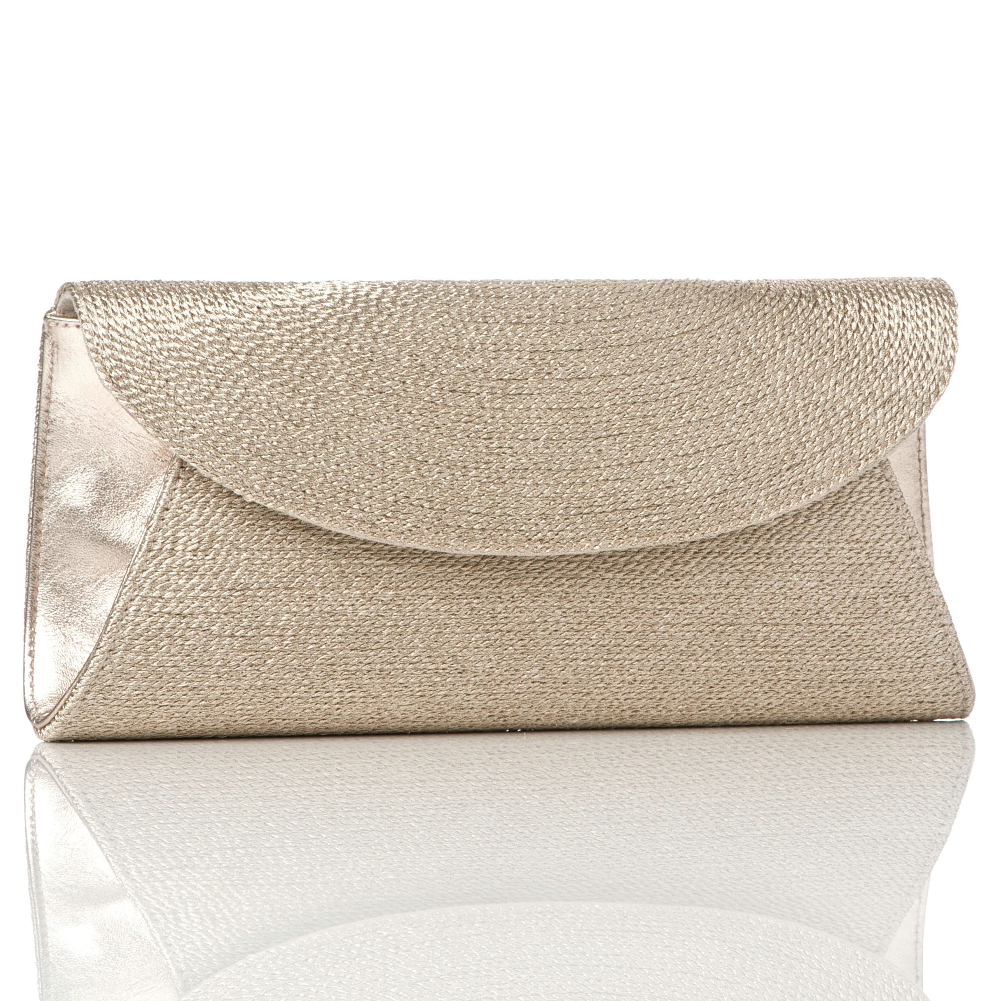 lk bennett gold clutch bag