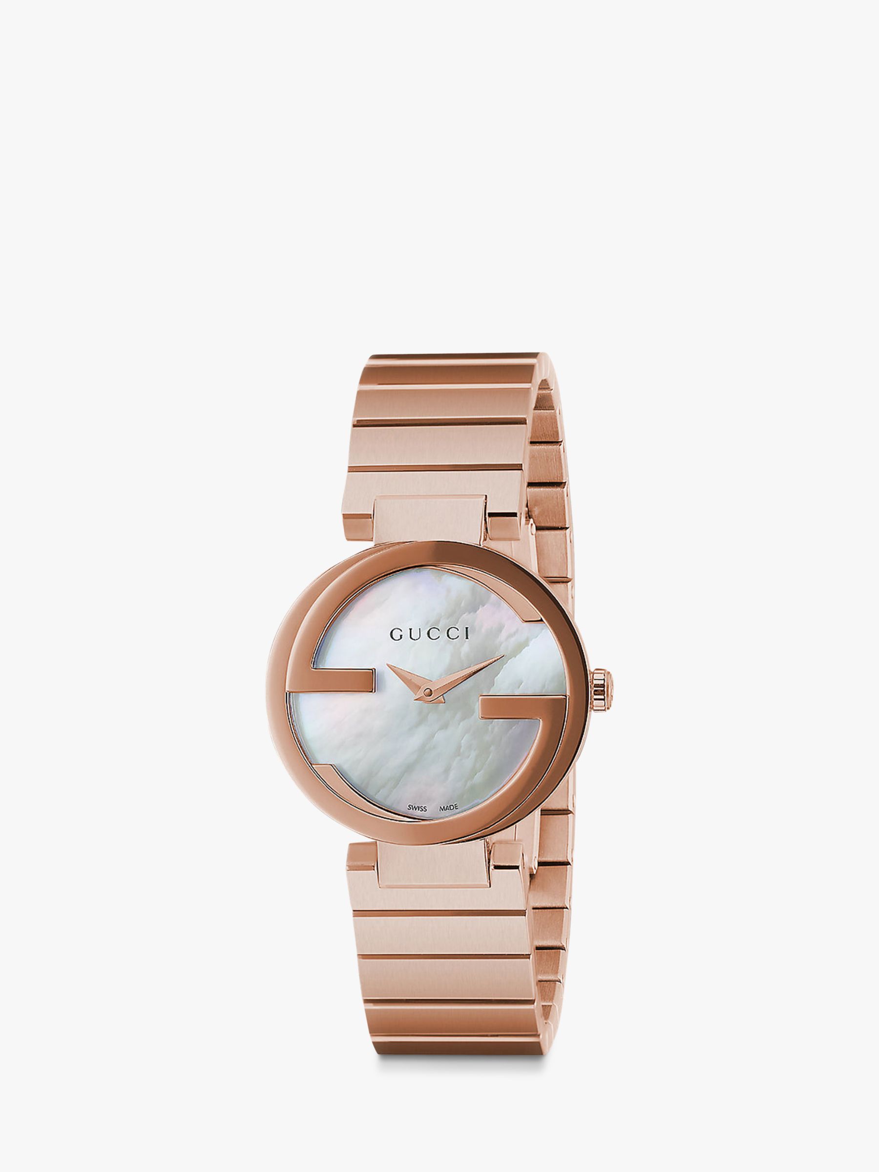 ladies rose gold gucci watch