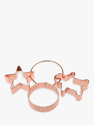Croft Collection Copper Cookie Cutters, Set of 3
