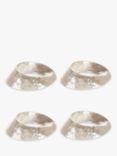 John Lewis Swirl Napkin Rings, Set of 4, Silver
