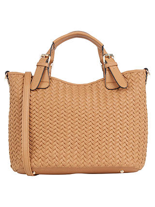 Oasis Winnie Weave Shopper Bag, Tan