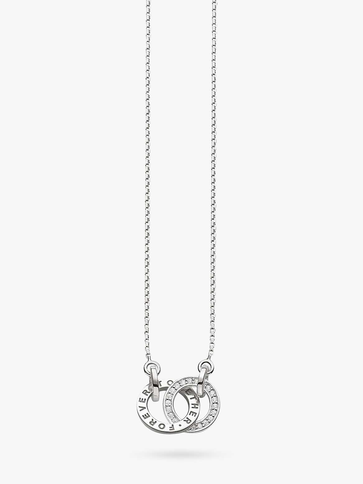 Buy THOMAS SABO Glam & Soul Together Forever Necklace, Silver Online at johnlewis.com