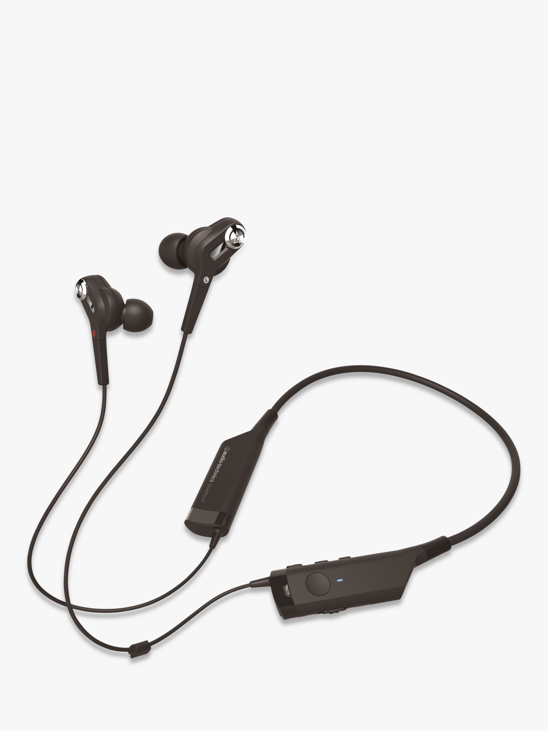 Audio-Technica ATH-ANC40BT QuietPoint Bluetooth Active Noise-Cancelling In-Ear Headphones With Protective Pouch