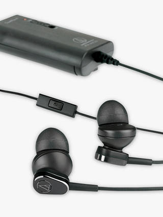 Audio-Technica ATH-ANC33iS QuietPoint Active Noise-Cancelling In-Ear Headphones With Soft Pouch