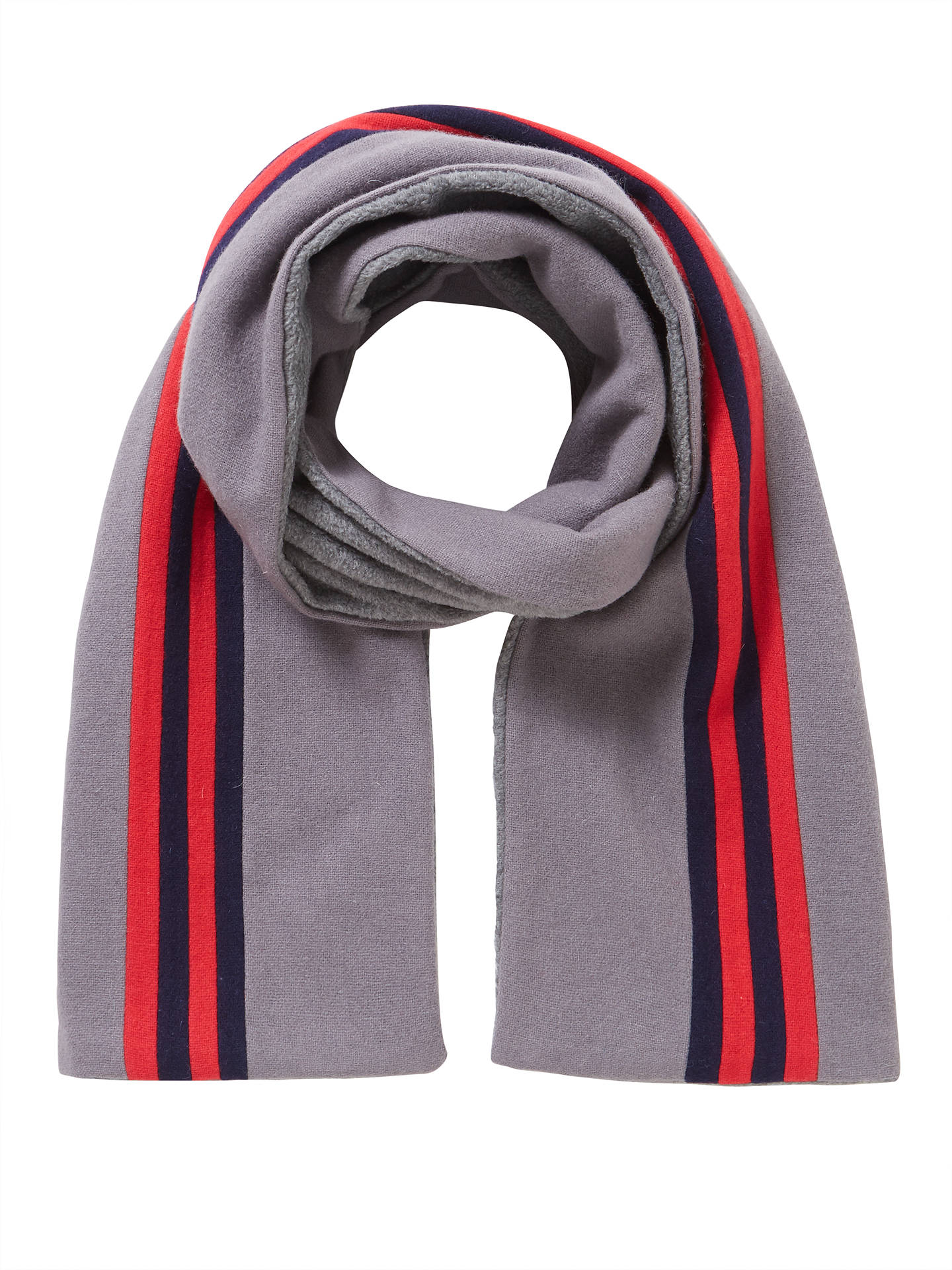 Highclare School Scarf, Grey/Red at John Lewis & Partners